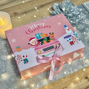 Подарунковий набір пастили XL «Різдвяна колекція смаків» — три види пастили, 1,3 кг (рожева коробки)