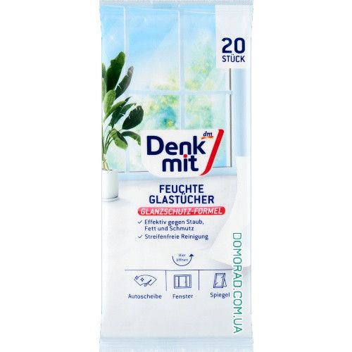 DM Вологі серветки для скла Glanzschutz-formel, 20шт.