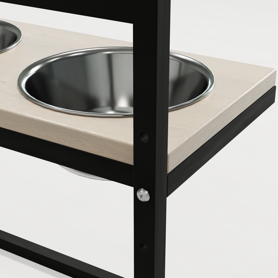 Миски на регулируемой подставке для больших собак Hollky Flex L (2 × 1.8 л) FL-502850-BLWH | Зображення 9