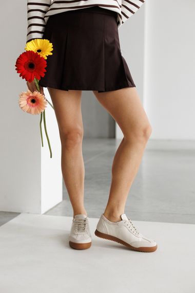 Кросівки жіночі шкіряні 591359 Молочні 36 37 38 39 40 41 | Зображення 7