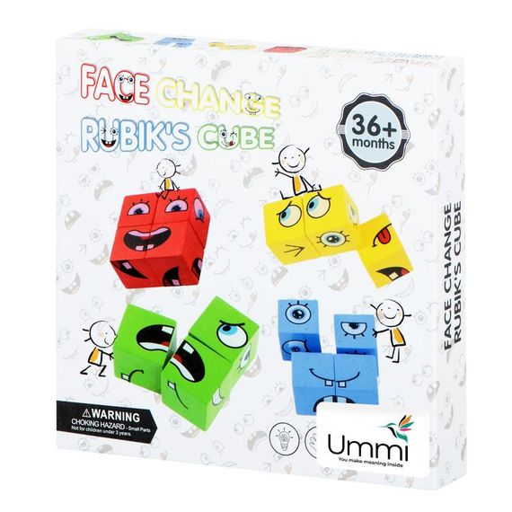 Настільна інтерактивна гра Ummi Face Change Rubik's Cube White | Зображення 4