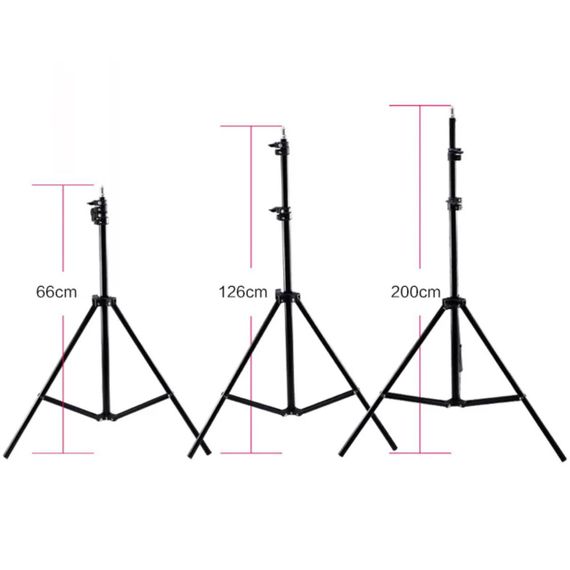 Штатив розкладний для кільцевої LED лампи 0,66-2 м / Штатив складний для студійного світла / Стійка-тренога | Зображення 4