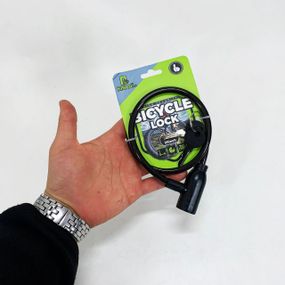 Замок велосипедний KIHUU LOCK 801, 8*65 тросовий, 2 ключі. Колір: чорний RI-57