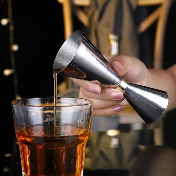 Джигер Містер Слім Bar House 25/50 мл з поділками 5,10,15,20,25 / 10,20,30,40 мл Сріблястий | Зображення 4