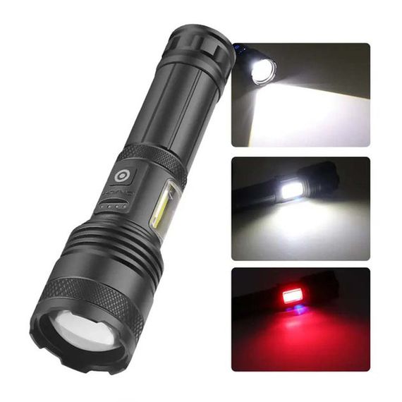Ліхтарик PLD-P815 White Laser LED PM10-TG+COB, Ліхтарик тактичний акумуляторний ручний | Зображення 4