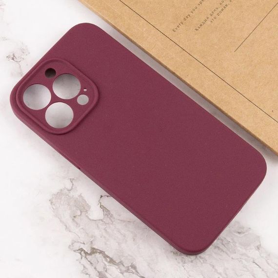 Чохол Silicone Case Full Camera Protective (AA) NO LOGO для Apple iPhone 16 Pro (6.3") Бордовий / Plum | Зображення 2