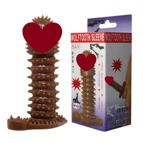 Насадка - презерватив BI-016005-0902S ( коричневая ) sexstyle