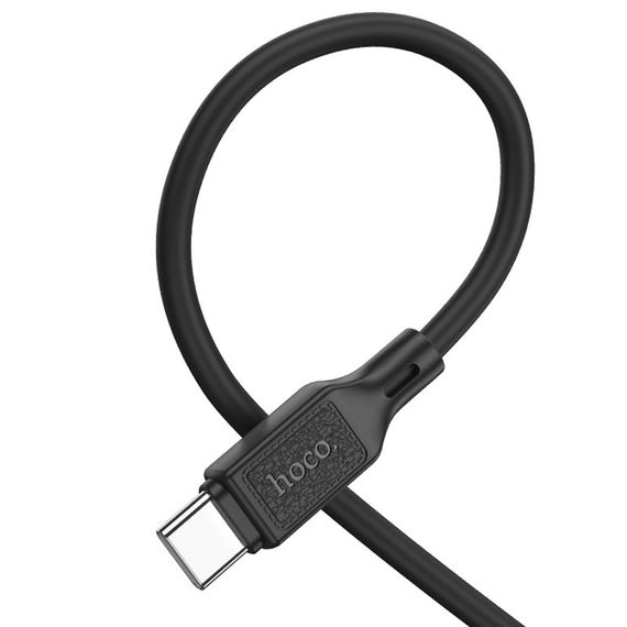 Дата кабель Hoco X90 Cool silicone Type-C to Type-C 60W (1m) Black | Зображення 2