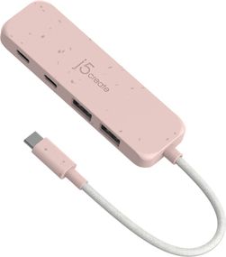 Хаб J5create JCH342ER-N Type-C на 2 USB-A/2 USB-C, червоний