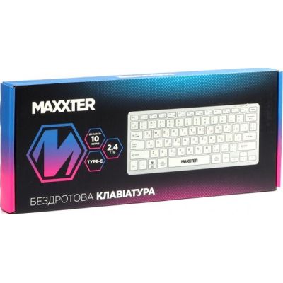 Клавиатура Maxxter KBW-C01S-UA Wireless UA White (KBW-C01S-UA) | Зображення 4