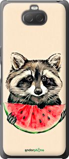 Чохол на Sony Xperia 10 I4113 Єнотик з кавуном "4605t-1688-2448"