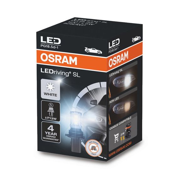 Светодиодная лампа OSRAM 828DWP P13W 1.6W 12V PG18,5d-1 LEDriving SL | Зображення 2