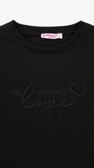 Костюм футболка+шорти для дівчинки Dinomin 2707 140 см Чорний shop (2000999523175) | Зображення 2