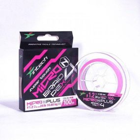 Шнур плетенный рыболовный Intech Интеч MicroN Plus PE X4 100m 2.0 35lb / 15.88kg