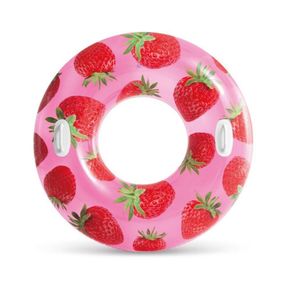 Надувний круг "Фрукти" 56261, 107 см, з ручками Полуничка