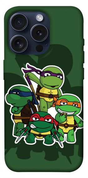 Чохол з картинкою Green turtles для Apple iPhone 15 Pro (6.1")