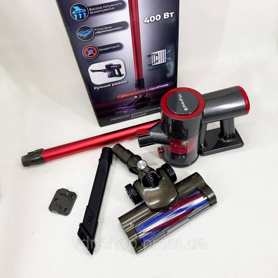 Вертикальный ручной пылесос с аккумулятором VILGRAND, Удобный ручной пылесос без мешка ZD-61 | Зображення 4