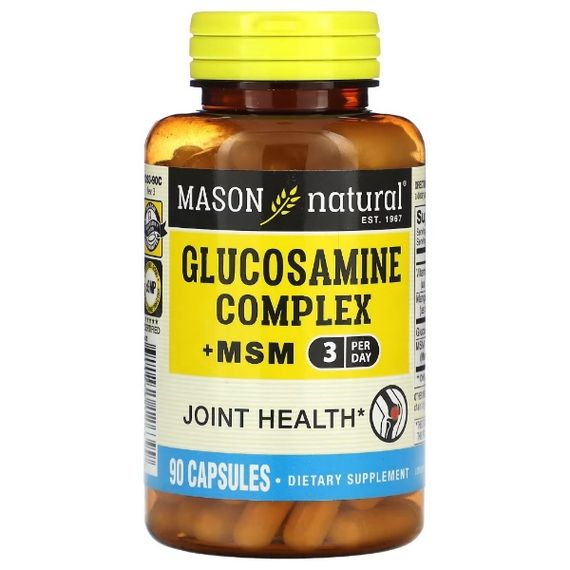 Препарат для суставов и связок Mason Natural Glucosamine Complex + MSM 90 Caps