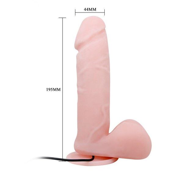Вибратор с функцией ротации на присоске Dong Vibrating, BW-008017BR Sex Aura | Зображення 6