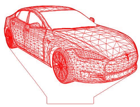 Акриловый светильник-ночник Тесла красный tty-n001488