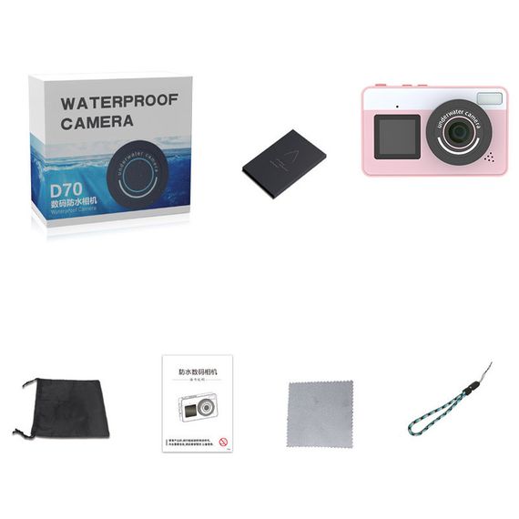 Детская водонепроницаемая цифровая камера D70 Pink | Зображення 3