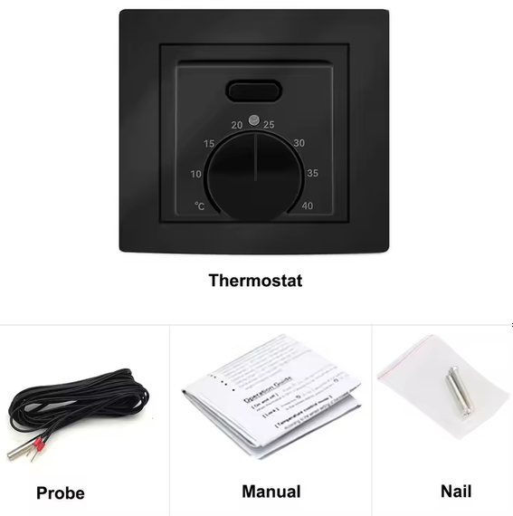 Датчик температури для теплої підлоги Minco Heat Electric чорний | Зображення 1