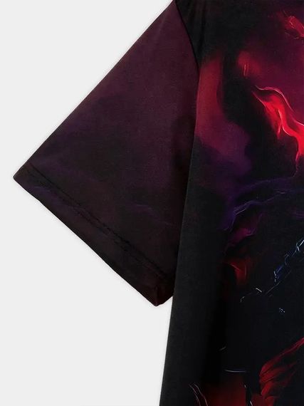 Футболка чоловіча 3D принт Череп капітана піратів у вогні термо дихаюча літня XL 54 | Зображення 4