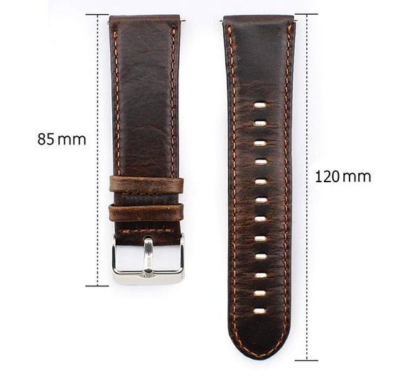 Шкіряний ремінець Primo для годинника Garmin Vivoactive 3 / Vivomove HR / Forerunner 245/645 - Dark Brown | Зображення 2
