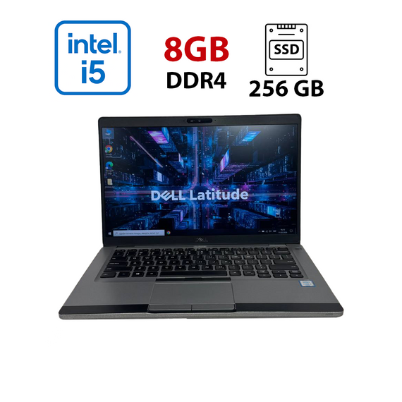 Ультрабук Б-класс Dell Latitude 5410 / 14" (1920x1080) IPS / Intel Core i5-10210U (4 (8) ядра по 1.6 - 4.2 GHz) / 8 GB DDR4 / 256 GB SSD / Intel UHD Graphics / WebCam б/у