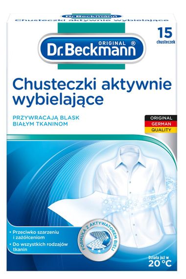 Серветки для прання DR BECKMANN Активне відбілювання (15 штук)