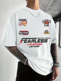 Футболка чоловіча з принтом повсякденна XL Білий