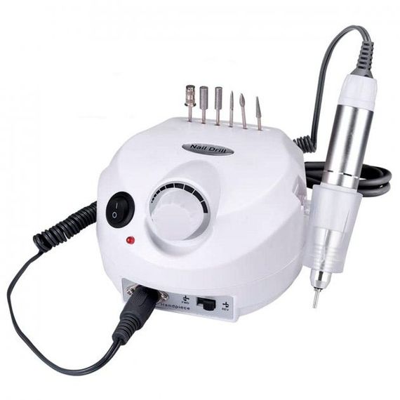 Фрезер для манікюру та педикюру Drill Pro Nail Drill, 30000 об/хв, фрезер для нігтів. Колір: білий | Зображення 7