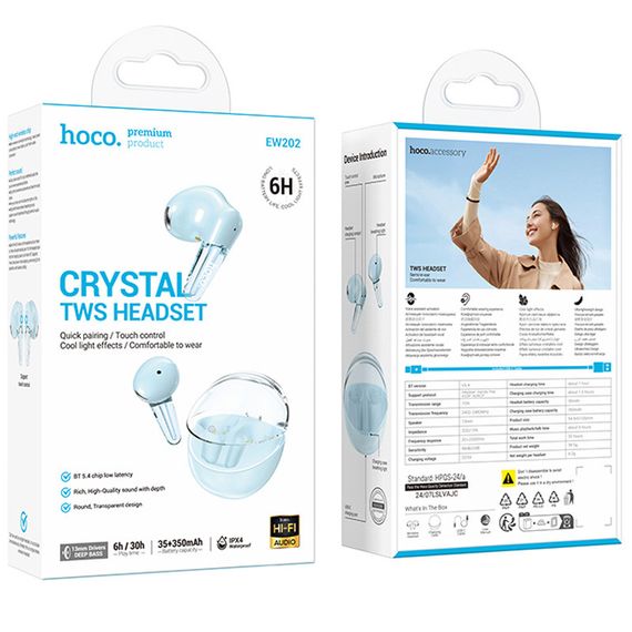 Беспроводные TWS наушники Hoco EW202 Magic Purple | Зображення 2