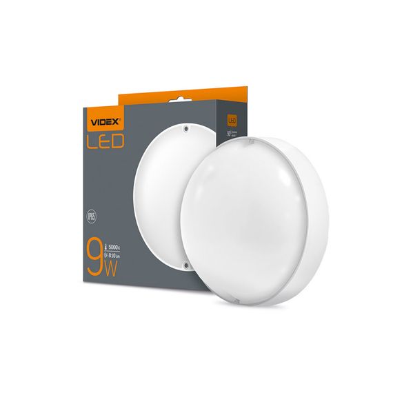 LED-світильник IP65 круглий VIDEX 9W 5000 K білий