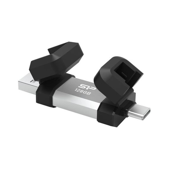 USB флеш накопичувач Silicon Power USB 128G SILICON POWER usb3.2+TypeC Mobile C51 (SP128GBUC3C51V1S) | Зображення 1