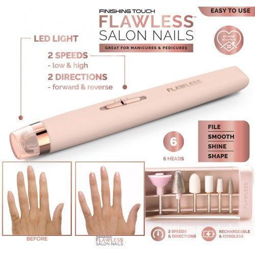 Фрезер для маникюра и педикюра Flawless Salon Nails, ручка фрезер для маникюра. Цвет: розовый | Зображення 4