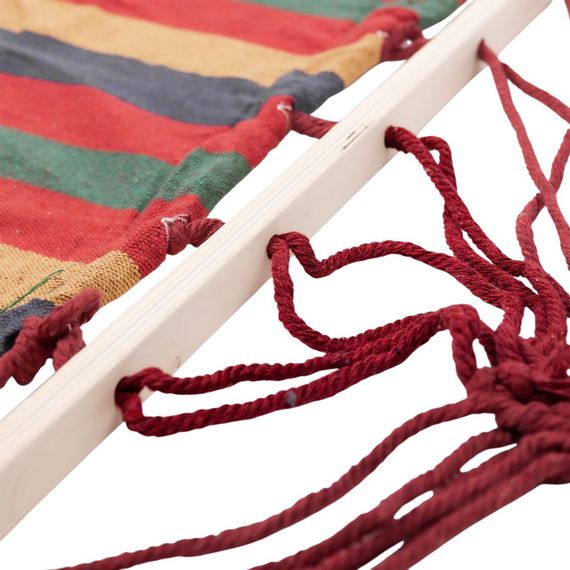 Гамак туристичний підвісний тканинний 174х80 см з планкою Червоний SJ-0010-2R | Зображення 7