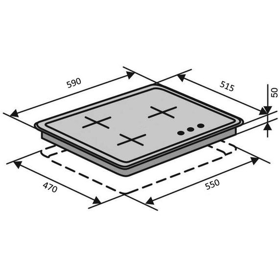 Варочная газовая панель Ventolux HSF630-T3G CESTB (BK) три конфорки | Зображення 6