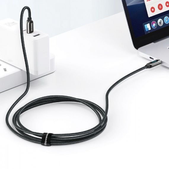 Кабель Baseus Display Fast Charging Type-C to Type-C 100W (1m) dark green | Зображення 4
