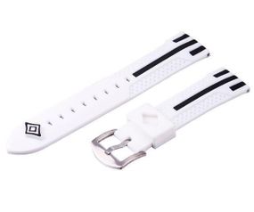 Силиконовый ремешок Primo Dart для часов Motorola Moto 360 2nd gen (46mm) - White-Black