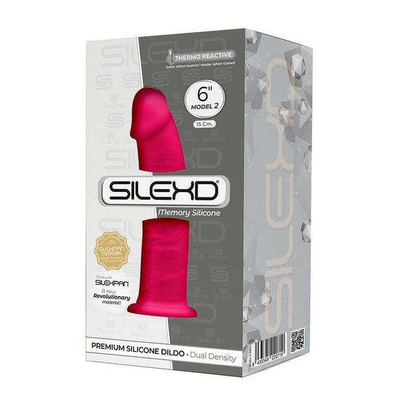 Фалоімітатор SilexD Robby Pink (MODEL 2 size 6in), двошаровий, силікон + Silexpan, діаметр 3,5см Sex Aura | Зображення 3