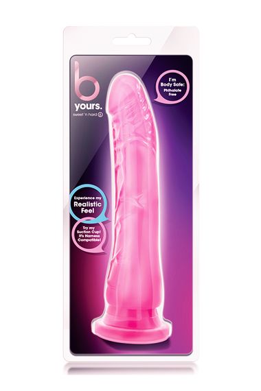 Гелевий фалоімітатор B YOURS SWEET N HARD 6 PINK, Pink, 19см - 7.5дюйм. | Зображення 1