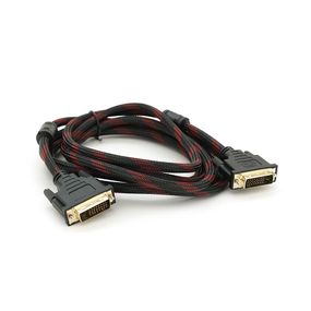 Кабель Merlion Dvi-Dvi 3.0m,2 ФЭРОТ,оплетка,Black/Red,24/24pin,(Пакет) Q100