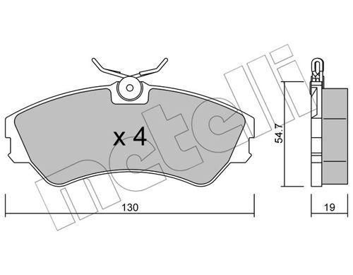Колодки гальмівні передні VW T4 90-03 22-0162-0 | Зображення 1