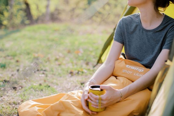 Спальний мішок  Tramp Windy Light кокон лівий yellow/grey 220/80-55 UTRS-055 | Зображення 4