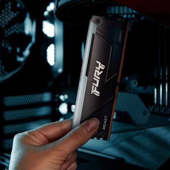 Модуль пам'яті для комп'ютера DDR4 8GB 3200 MHz Beast RGB Kingston Fury (ex.HyperX) (KF432C16BB2A/8WP) | Зображення 9