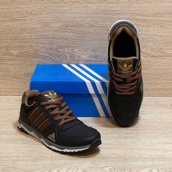 Шкіряні кросівки  Adidas  чорні | Зображення 2
