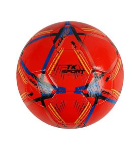 М'яч футбольний М 48466 TK Sport, вага 300-310гр, гумовий балон, матеріал PVC, розмір №5 (6900077484663) Червоний