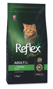 Корм Reflex Plus Cat Adult Chicken сухой с курицей для взрослых котов 1.5 кг
