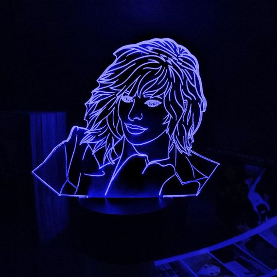 Акриловый светильник-ночник Mylene Farmer 2 синий tty-n002179